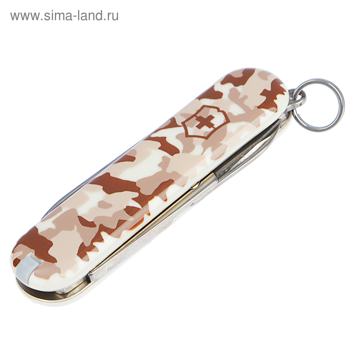 Нож-брелок VICTORINOX Classic SD "Desert Camouflage" 0.6223.941, 58 мм, 7 функций - Фото 1