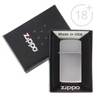 Зажигалка ZIPPO 1605 Slim с покрытием Satin Chrome - Фото 3