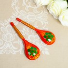 Ложка деревянная «Краснушка», полубасок, красный фон - Фото 2