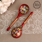 Ложка деревянная «Краснушка», полубасок, красный фон - Фото 11