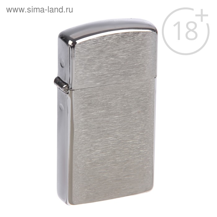 Зажигалка ZIPPO 1600 Slim с покрытием Brushed Chrome - Фото 1