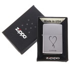 Зажигалка ZIPPO Love с покрытием Satin Chrome - Фото 3
