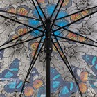 Зонт - трость полуавтоматический «Бабочки», 8 спиц, R = 43 см - Фото 3
