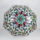 Зонт - трость полуавтоматический «Бабочки», 8 спиц, R = 40 см, разноцветный - Фото 2