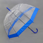 Зонт - трость полуавтоматический «Кант», 8 спиц, R = 41 см, цвет синий - Фото 1