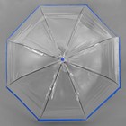 Зонт - трость полуавтоматический «Кант», 8 спиц, R = 41 см, цвет синий - Фото 2