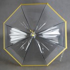 Зонт - трость полуавтоматический «Кант», 8 спиц, R = 41 см, цвет жёлтый - Фото 2
