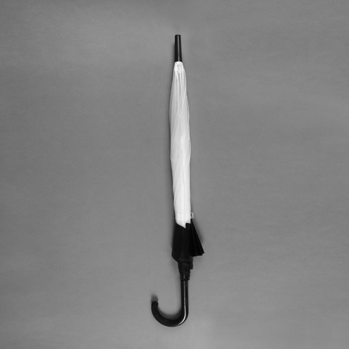 Зонт - трость полуавтоматический «Кант», 8 спиц, R = 43 см, цвет чёрный/прозрачный - фото 1903986845