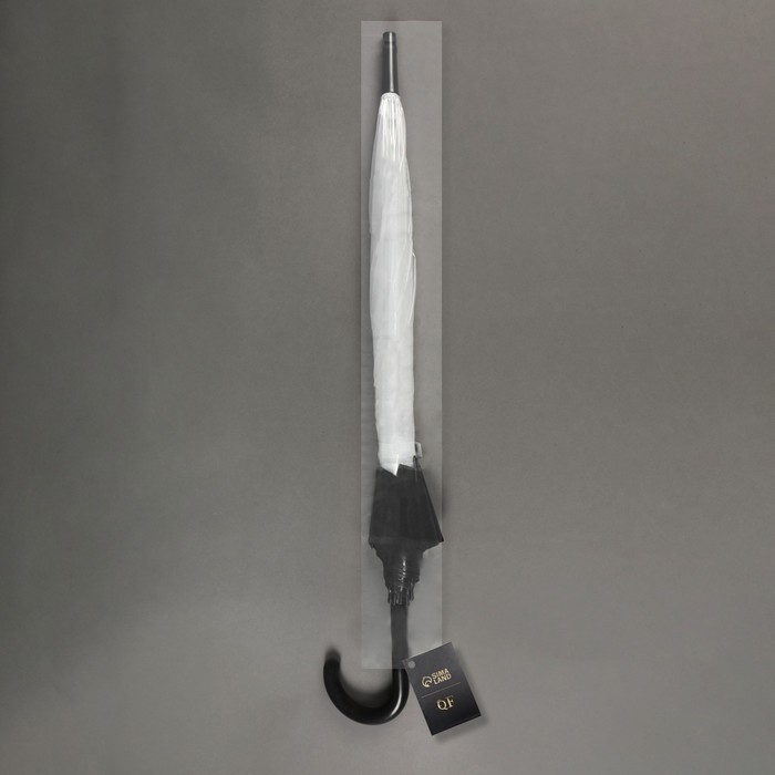 Зонт - трость полуавтоматический «Кант», 8 спиц, R = 43 см, цвет чёрный/прозрачный - фото 1883341814