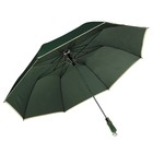 Зонт полуавтоматический «Кромка», 3 сложения, 8 спиц, R = 68 см, цвет зелёный - Фото 2