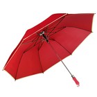 Зонт полуавтоматический «Кромка», 3 сложения, R = 68 см, цвет бордовый - Фото 2