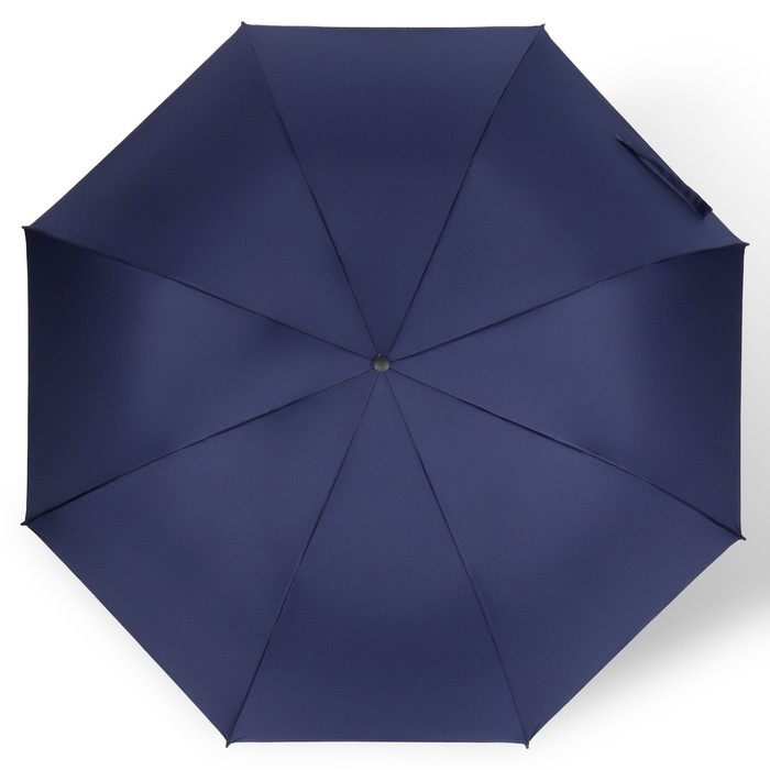 Зонт полуавтоматический «Однотонный», эпонж, 3 сложения, 8 спиц, R = 60 см, цвет синий - фото 1905448848