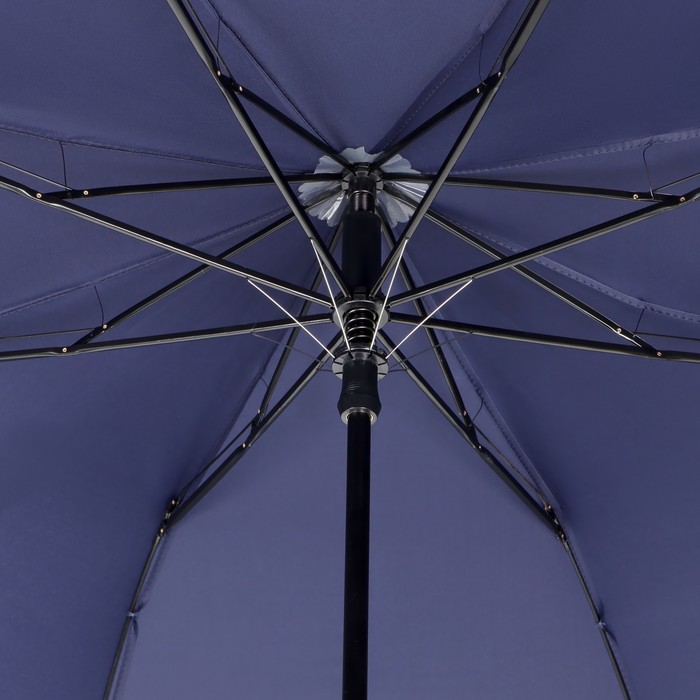 Зонт полуавтоматический «Однотонный», эпонж, 3 сложения, 8 спиц, R = 60 см, цвет синий - фото 1883341823