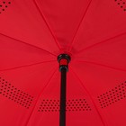 Зонт - наоборот «Однотонный», механический, 8 спиц, R = 56 см, цвет красный/чёрный - Фото 3