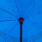 Зонт - наоборот «Небо», механический, 8 спиц, R = 56 см, цвет голубой/чёрный - Фото 4