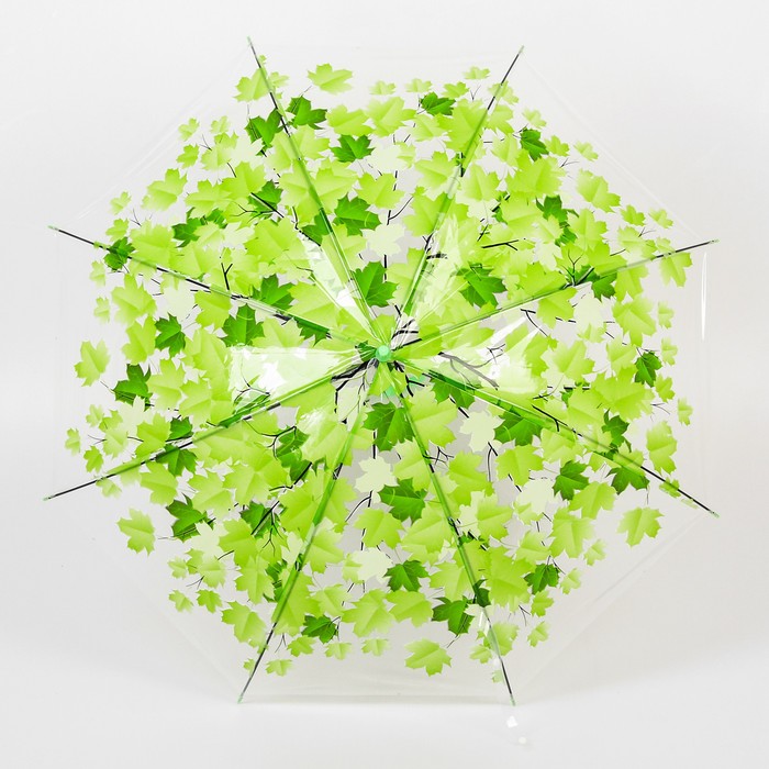 Зонт детский «Листочки», полуавтоматический, r=45,5см, цвет МИКС - фото 1883341837