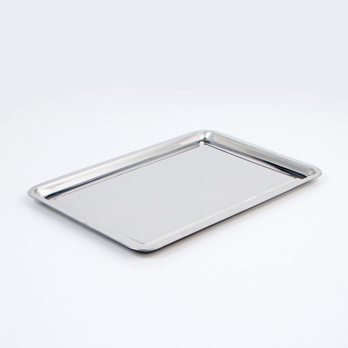 Поднос из нержавеющей стали, 50×35×2 см - Фото 1
