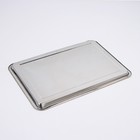 Поднос из нержавеющей стали, 50×35×2 см - Фото 3