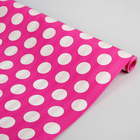 Бумага упаковочная крафт, двусторонняя, "Круги люкс", ярко розовая, 0.7 х 10 м - Фото 2