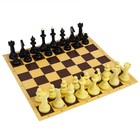 Настольная игра 2 в 1 "Русские игры": шахматы, домино (доска микрогофра 40х40 см) - Фото 1
