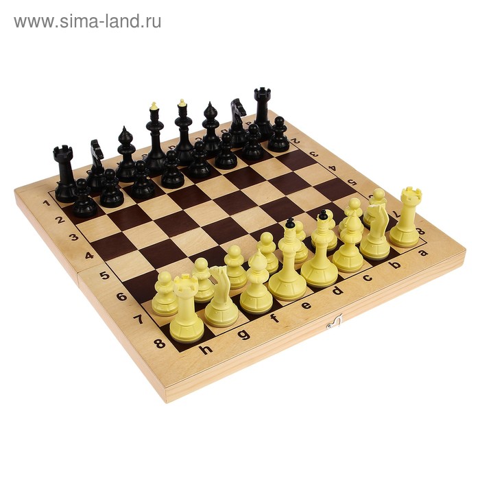 Настольная игра 2 в 1 "Айвенго": шахматы, шашки (доска дерево 43х43 см) - Фото 1