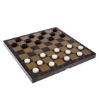 Настольная игра 2 в 1 "Черное золото": шахматы, шашки (доска дерево 40х40 см) - Фото 7
