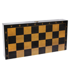 Настольная игра 3 в 1 "Черное золото": шашки, нарды, шахматы (доска дерево 40х40 см) - Фото 4