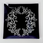 Сервиз столовый «Виктория», 7 предметов: 30×30 см - 1 шт., 20×20 см - 6 шт., стекло, синий - Фото 2