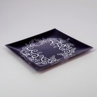 Сервиз столовый «Виктория», 7 предметов: 30×30 см - 1 шт., 20×20 см - 6 шт., стекло, синий - Фото 3