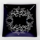 Сервиз столовый «Виктория», 7 предметов: 30×30 см - 1 шт., 20×20 см - 6 шт., стекло, синий - Фото 4