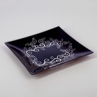 Сервиз столовый «Виктория», 7 предметов: 30×30 см - 1 шт., 20×20 см - 6 шт., стекло, синий - Фото 5