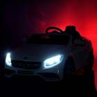 Электромобиль MERCEDES-BENZ S63 AMG, EVA колёса, кожаное сидение, цвет белый глянец - Фото 8