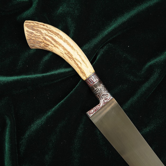 Нож Пчак Шархон, рукоять из рога косули малая, гарда с гравировкой - фото 1925877793