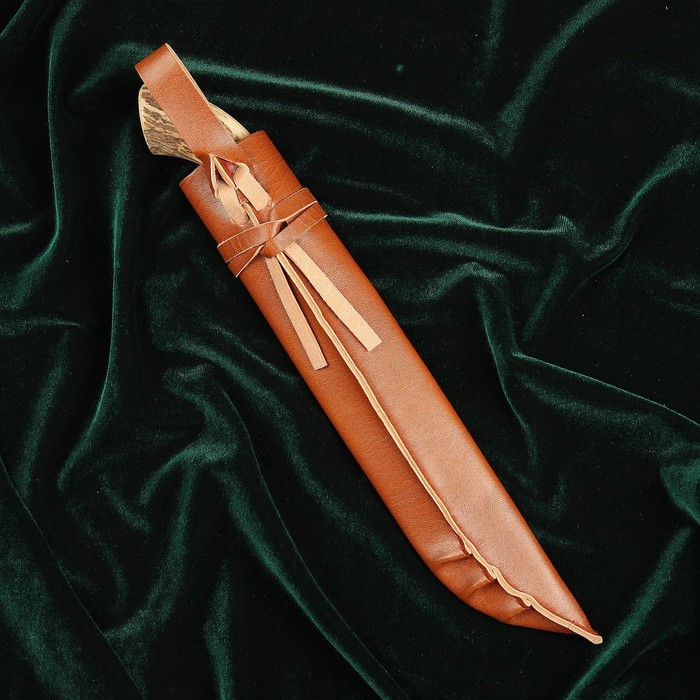 Нож Пчак Шархон, рукоять из рога косули малая, гарда с гравировкой - фото 1925877795