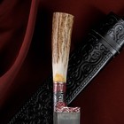 Нож Пчак Шархон, рукоять из рога косули малая, гарда с гравировкой - Фото 6