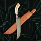 Нож Пчак Шархон, рукоять из рога косули малая, гарда с гравировкой - Фото 7