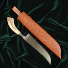Нож Пчак Шархон, рукоять из рога косули малая, гарда с гравировкой - Фото 8