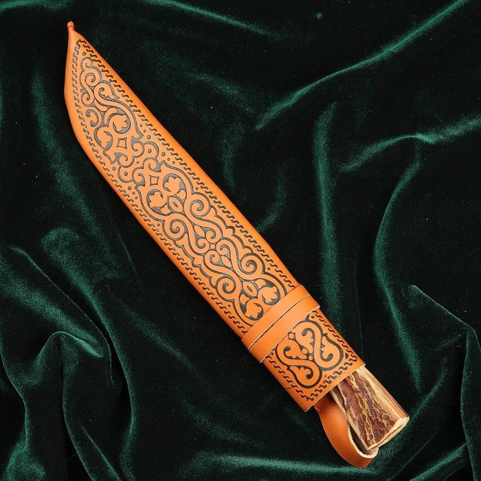 Нож Пчак Шархон, рукоять из рога косули малая, гарда с гравировкой - фото 1925877790