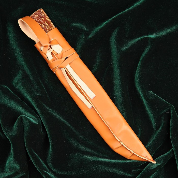 Нож Пчак Шархон, рукоять из рога косули малая, гарда с гравировкой - фото 1925877791