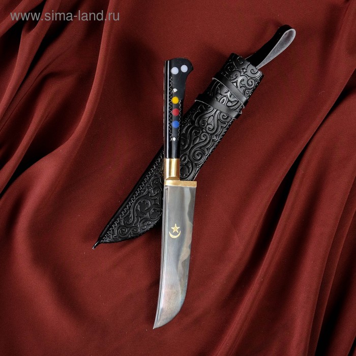 Нож Пчак Шархон, рукоять из оргстекла, гарда из латуни - Фото 1