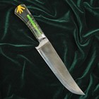 Нож Пчак Шархон средний, рукоять из оргстекла, гарда из олова, заточка от середины - Фото 11