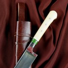 Нож Пчак Шархон малый, рукоять из кости (ёрма), гарда с гравировкой - Фото 11