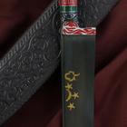 Нож Пчак Шархон малый, рукоять из рога сайгака, гарда с гравировкой - Фото 13