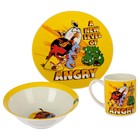Набор посуды "Angry Birds. Классика", 3 предмета: кружка 220 мл, тарелка 19 см, салатник 520 мл 17,5 см - Фото 1