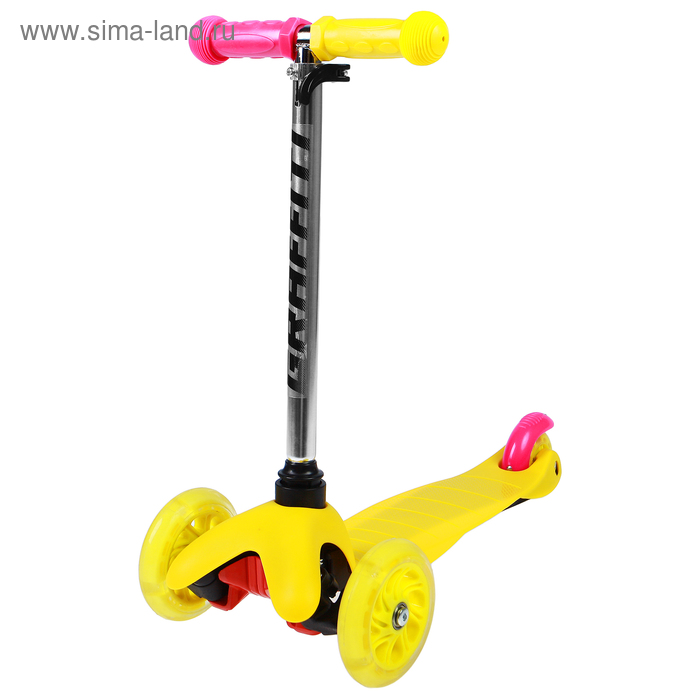 Самокат детский GRAFFITI Pulpy, цвет лимонный - Фото 1