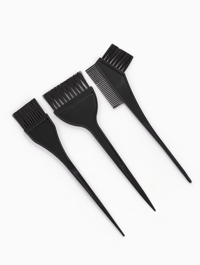 Набор для окрашивания, 3 кисти, чёрный