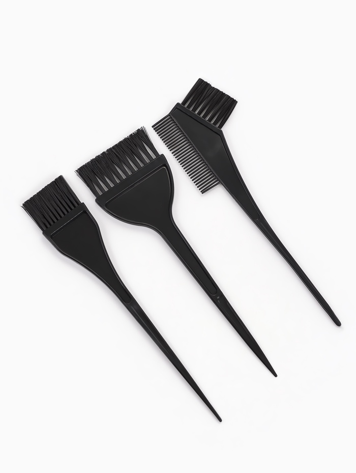 Набор для окрашивания, 3 кисти, чёрный - Фото 1