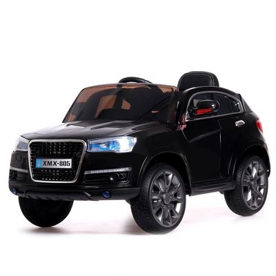 Электромобиль «Кроссовер», 2 мотора, EVA колёса, кожаное сидение, цвет чёрный