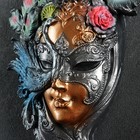 Венецианская маска "Павлин" цветной, 35см - фото 8366028