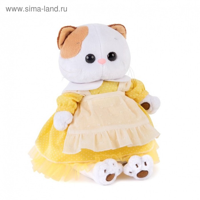 Мягкая игрушка "Кошечка Ли-Ли" в жёлтом платье с передником, 27 см - Фото 1